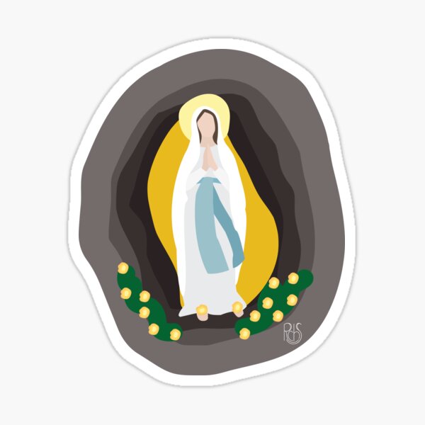 Our Lady of Lourdes Illustration Sticker