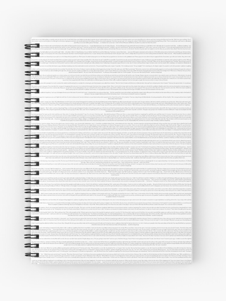 John Mulaney Kid Gorgeous Transcript Spiral Notebook By Katieecrouch Redbubble