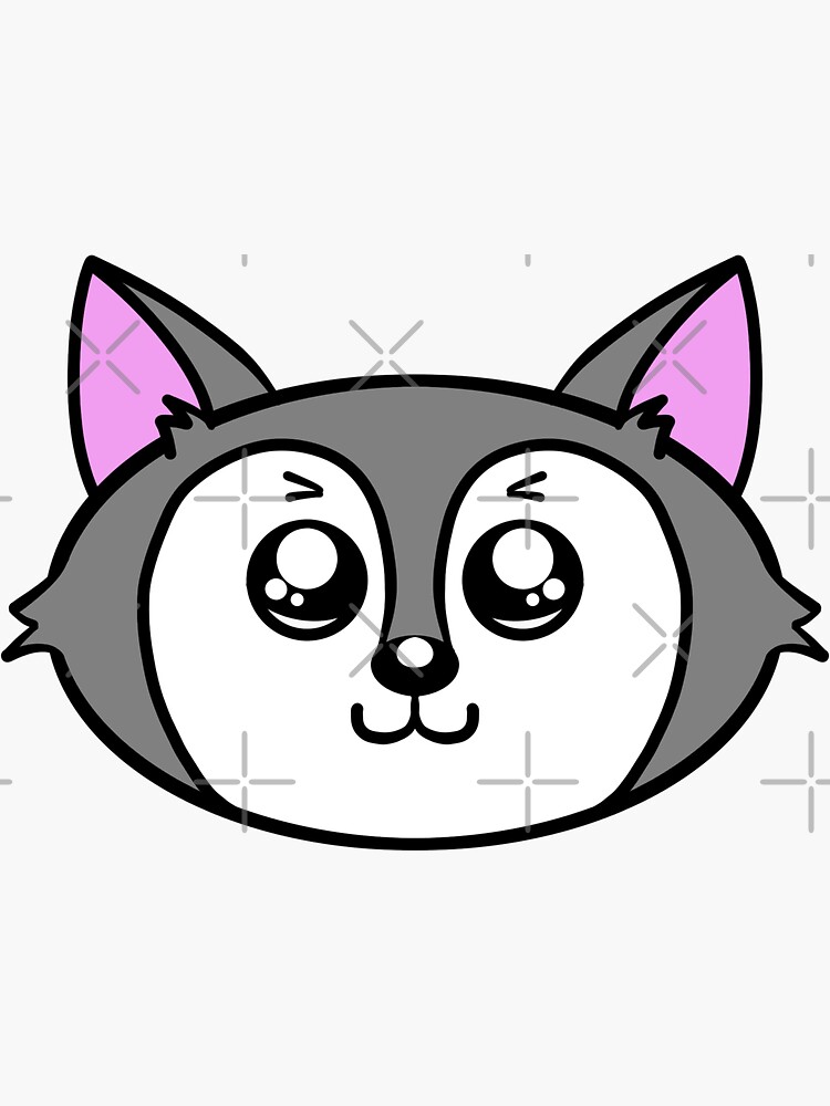 "Wolf puppy" Sticker for Sale by Kcinnik | Redbubble