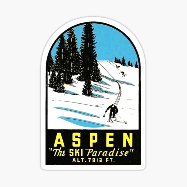 Aspen Colorado Vintage Ski Travel Decal Sticker