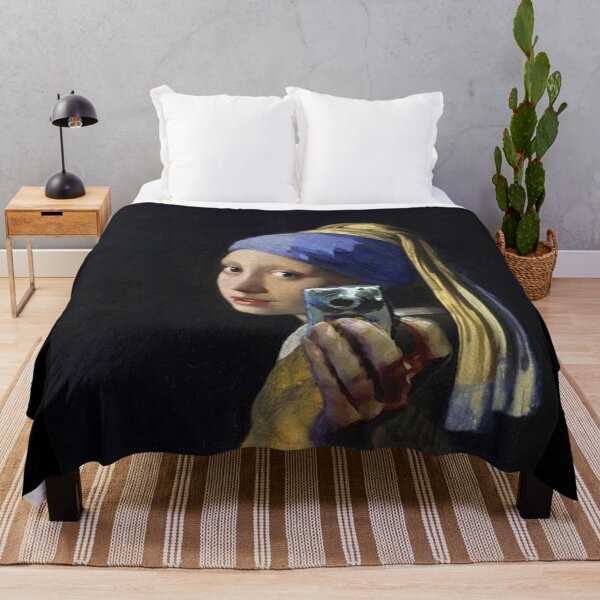 Item preview, Girl with a Pearl Earring taking a Selfie - Funny designed and sold by MindChirp.