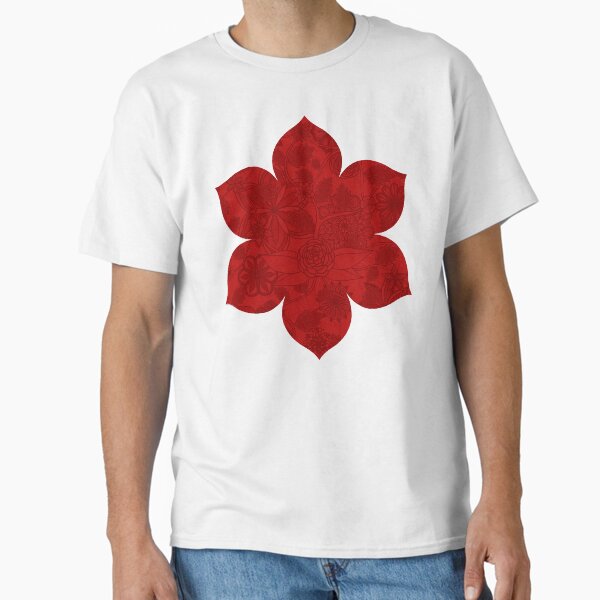 Item preview, Flight Over Flowers of Fantasy - Red designed and sold by StephOBrien.