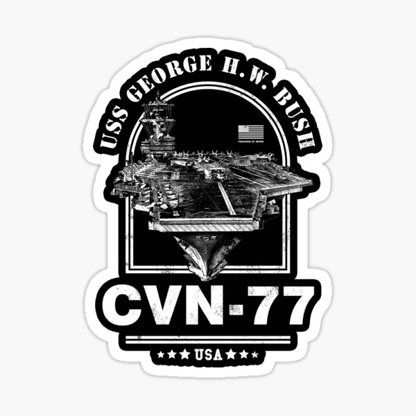 cvn-77-uss-george-h-w-bush-sticker-for-sale-by-rycotokyo81-redbubble