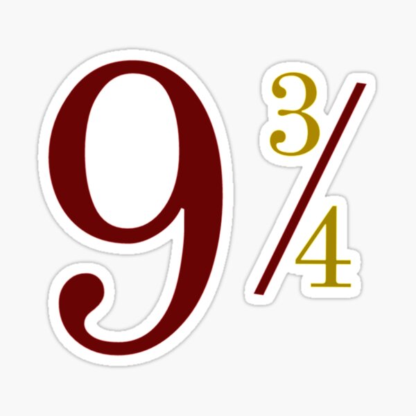 Nine and Three Quarters Sticker