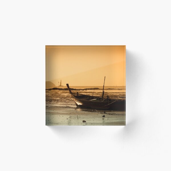 Boat at Low Tide Acrylic Block