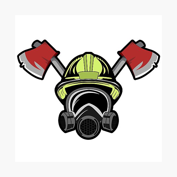 Artikelvorschau, Feuerwehr Helm Axt 112 Atemschutzmaske Geschenk entworfen und verkauft von redshirtz.