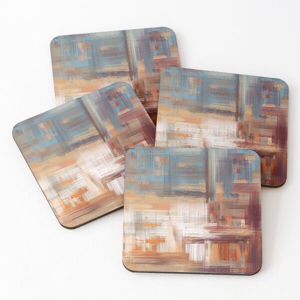 Item preview, Abstract oil painting on canvas, blue and brown paint, rough brush strokes. designed and sold by ikaDrawings.