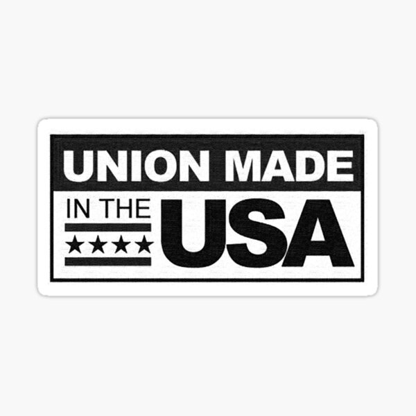 "Union Made USA" Sticker by unionpride Redbubble