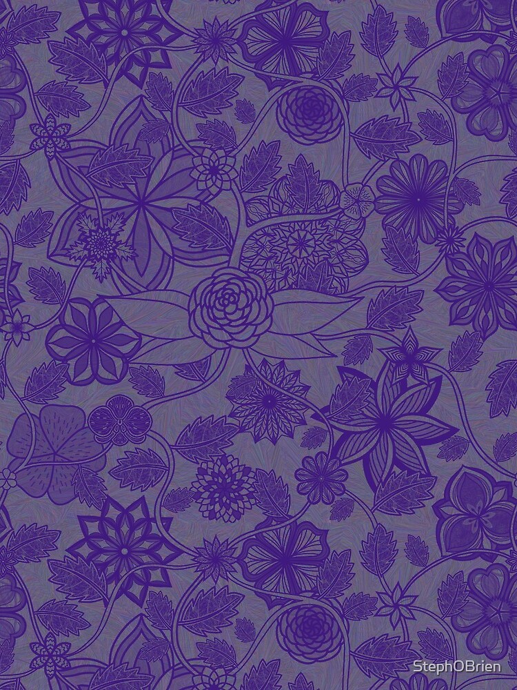 Flight Over Flowers of Fantasy - Violet by StephOBrien