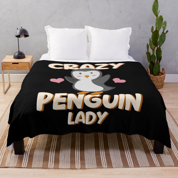 Item preview, crazy penguin lady penguin woman girl gift designed and sold by redshirtz.