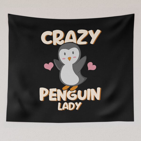 Item preview, crazy penguin lady penguin woman girl gift designed and sold by redshirtz.