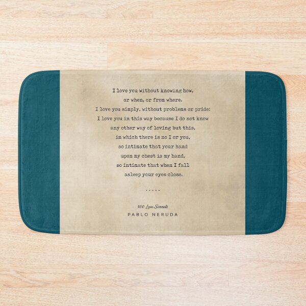 Item preview, Pablo Neruda Quote 01 - Typewriter Quote on Old Paper - Minimalist Literary Print designed and sold by Studio Grafiikka.