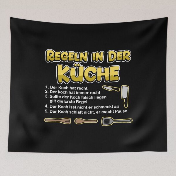 Item preview, Rules in the kitchen cooking food cook gift designed and sold by redshirtz.