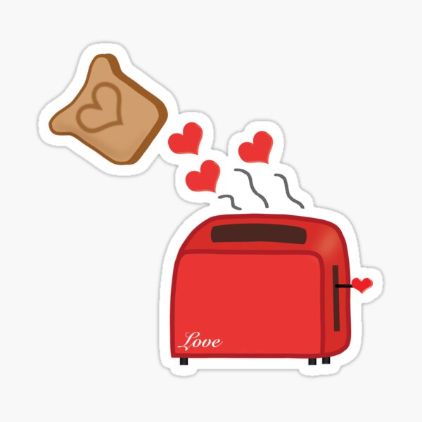 warm and toasty love toast Sticker