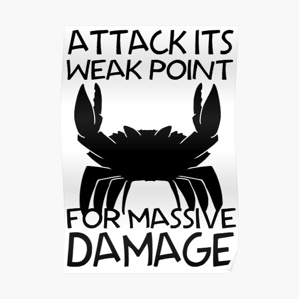 Giant Meme Posters Redbubble - giant enemy crab roblox giant meme on meme