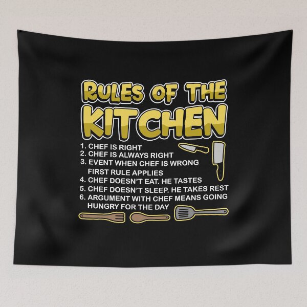 Item preview, funny kitchen rules cooking food cook gift designed and sold by redshirtz.