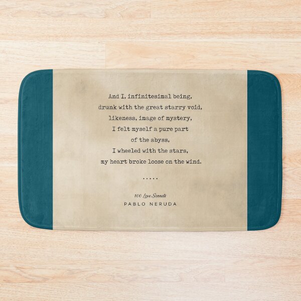 Item preview, Pablo Neruda Quote 03 - Typewriter Quote on Old Paper - Minimalist Literary Print designed and sold by Studio Grafiikka.