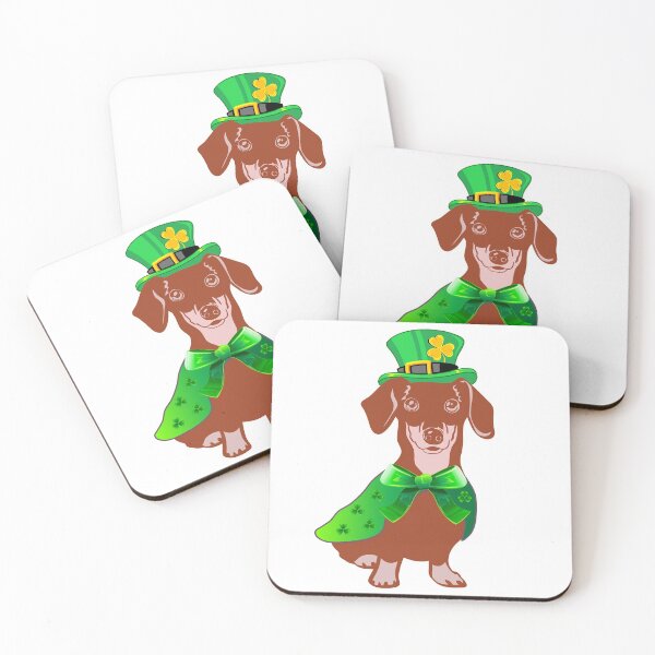 Item preview, St Patricks Weiner Dachshund Doxie in Dog Cape Gift designed and sold by fashopera.