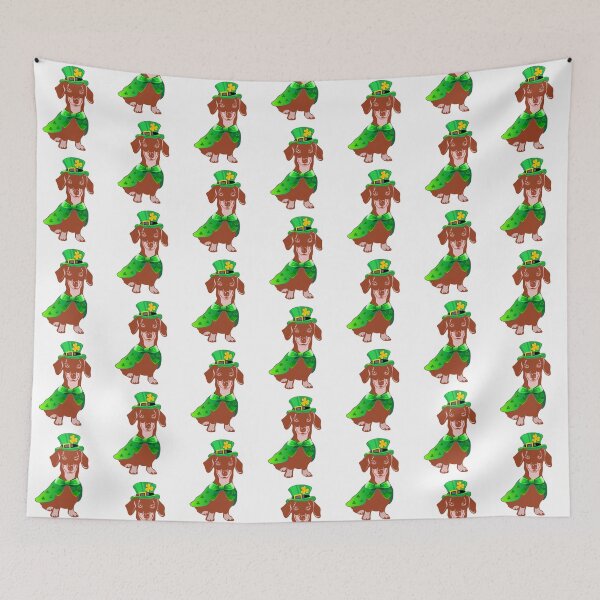 Item preview, St Patricks Weiner Dachshund Doxie in Dog Cape Gift designed and sold by fashopera.