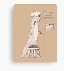 Creating delicious food - Otter-Burlywood Canvas Print