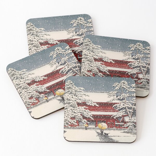 Item preview, Snow at the Zojoji Temple by Kawase Hasui designed and sold by ArtExpression.