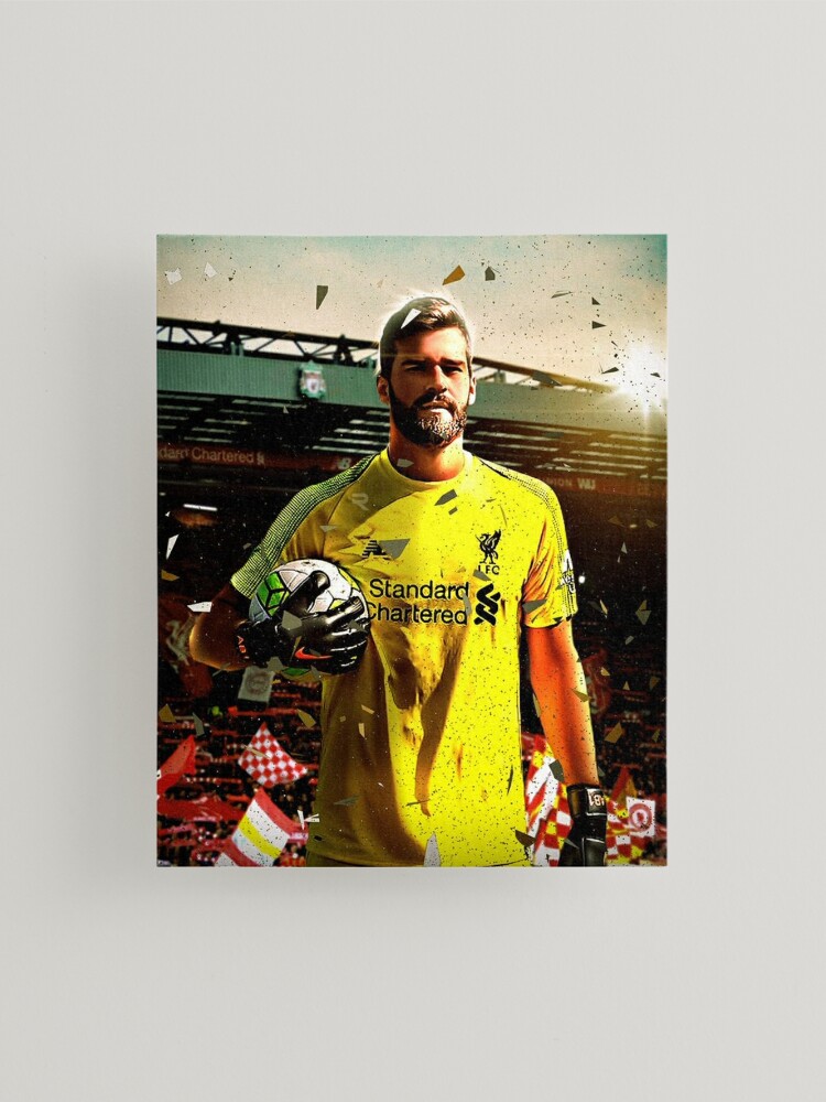 Download Alisson Becker Neon Green Liverpool Jersey Wallpaper