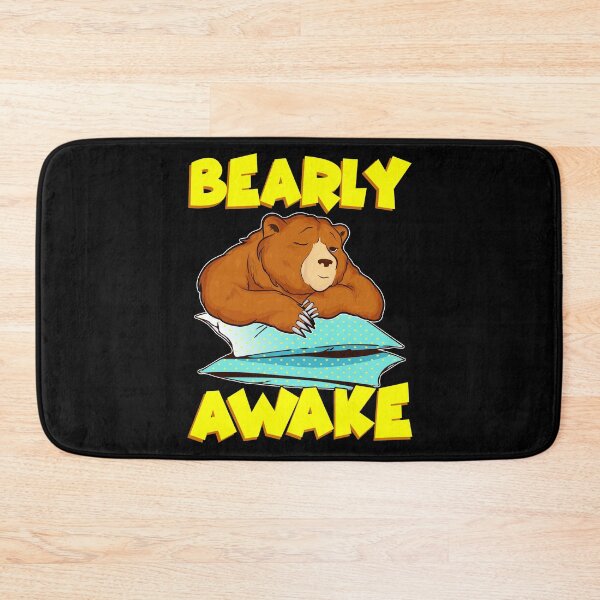 Item preview, Bearly Awake Sleeping Bear Funny Barely Awake Pun designed and sold by perfectpresents.