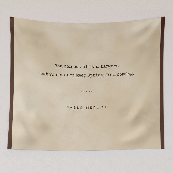 Item preview, Pablo Neruda Quote 06 - Typewriter Quote on Old Paper - Minimalist Literary Print designed and sold by Studio Grafiikka.