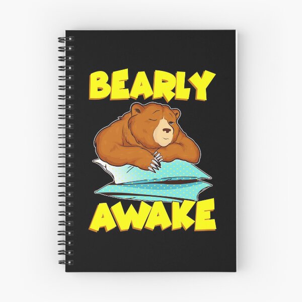 Item preview, Bearly Awake Sleeping Bear Divertido Barely Awake Pun designed and sold by perfectpresents.