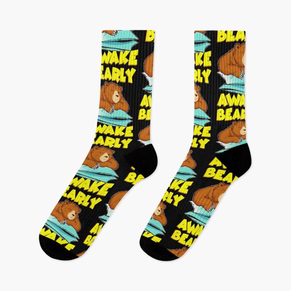 Item preview, Bearly Awake Sleeping Bear Funny Barely Awake Pun designed and sold by perfectpresents.