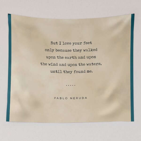 Item preview, Pablo Neruda Quote 07 - Typewriter Quote on Old Paper - Minimalist Literary Print designed and sold by Studio Grafiikka.