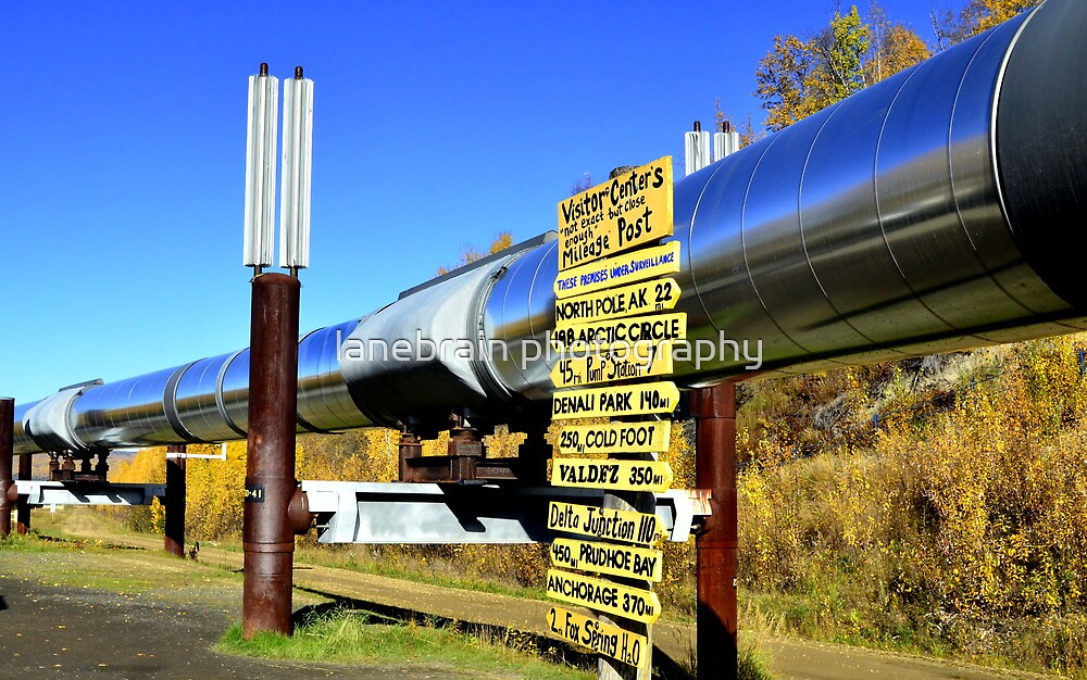 "Trans Alaskan Pipeline Milepost Fairbanks, Alaska" by lanebrain