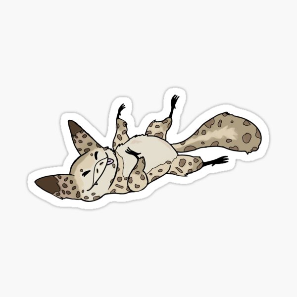 loth kitty laying Sticker