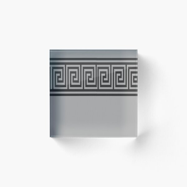 Aperçu de l'œuvre Keylines grecques noires et grises créée et vendue par tetibright.
