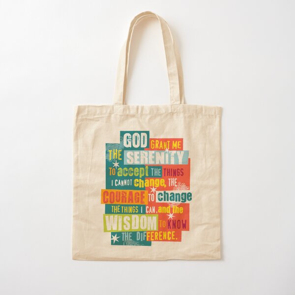 Serenity Prayer Original Graphic design Cotton Tote Bag