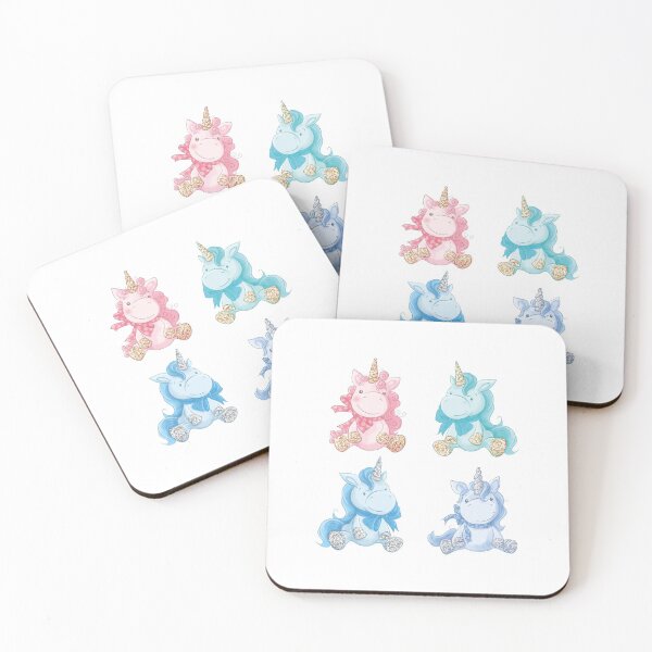 Item preview, 4 mega cute unicorns for kids designed and sold by Beautiful Art Designs.
