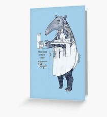 Tea time starts now - Malayan Tapir Greeting Card