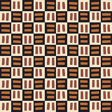 Artwork thumbnail, Geometric African Kuba Pattern by hellcom