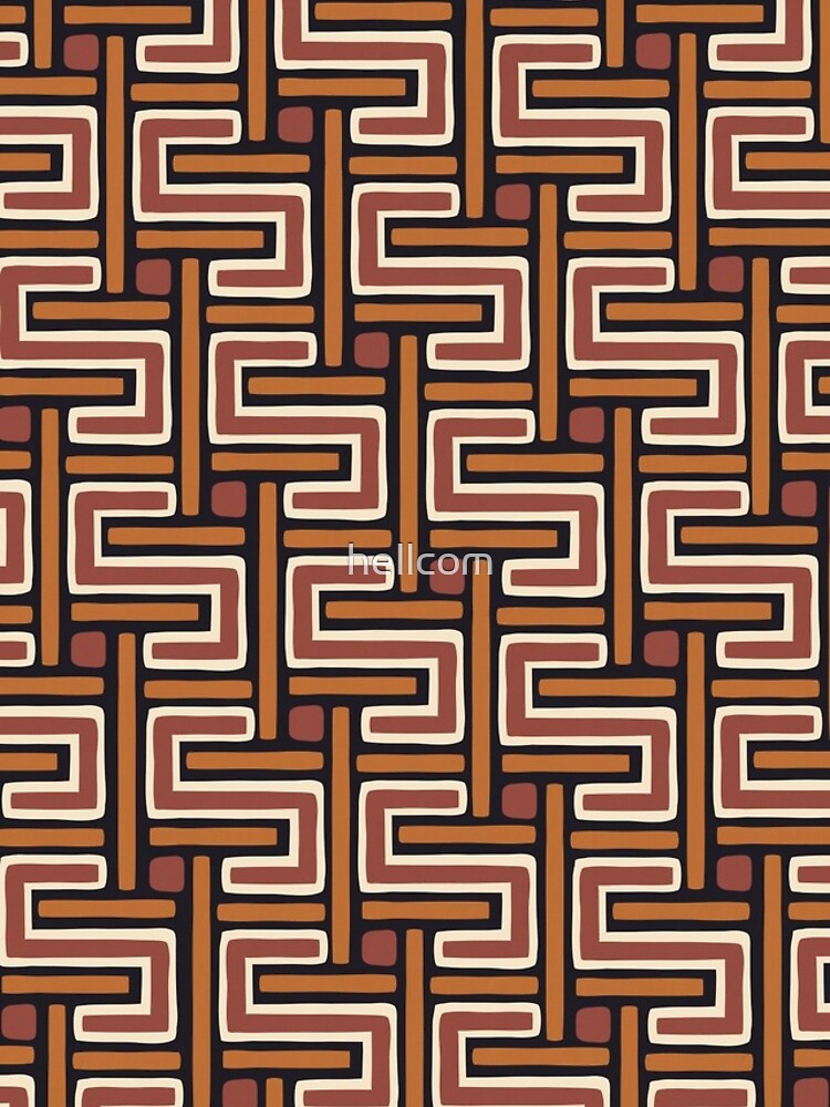 Thumbnail 4 of 4, iPhone Case, African Kuba Pattern 3 designed and sold by hellcom.