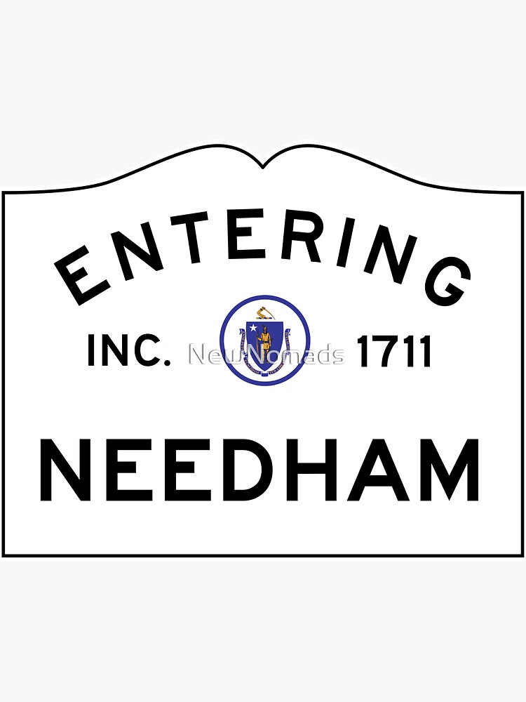 " Entering Needham Massachusetts Commonwealth of Massachusetts Road