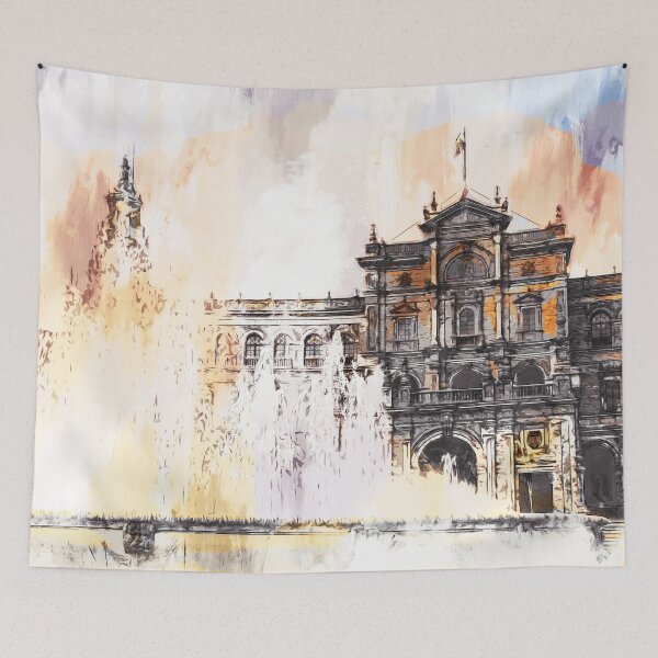 Item preview, Plaza de Espana, Seville designed and sold by AM FineArtPrints.