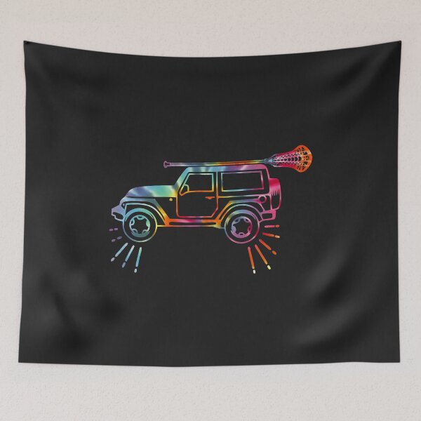 Item preview, Retro Hippie Off Road Vehicle LAX Lacrosse boys girls team designed and sold by hadleydesigns.
