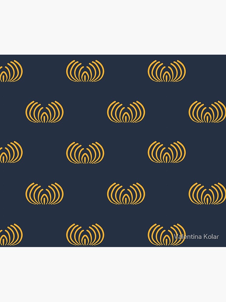 Navy blue art deco pattern by valekica