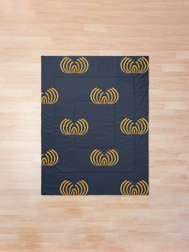 Alternate view of Navy blue art deco pattern Comforter