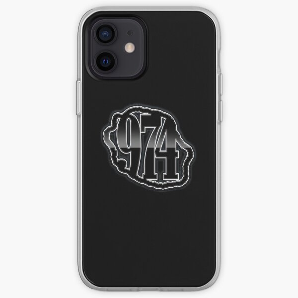 974 Ile de La Reunion - Logo - Black metal Coque souple iPhone