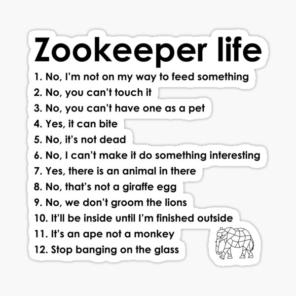 Item preview, Zookeeper life - sticker commision designed and sold by GeoCreate.