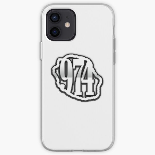 974 Ile de La Reunion - Logo - White pearl Coque souple iPhone