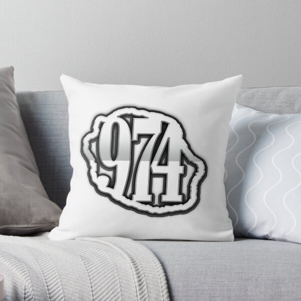 974 Ile de La Reunion - Logo - White pearl Coussin