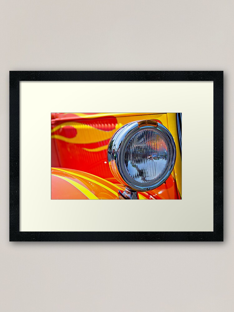 Alternate view of One Flaming Headlight Framed Art Print