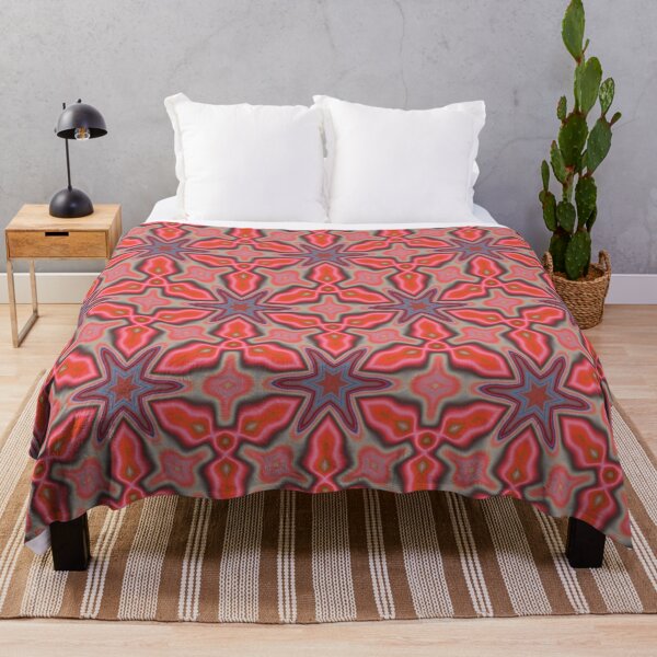 Coral Bloom Throw Blanket